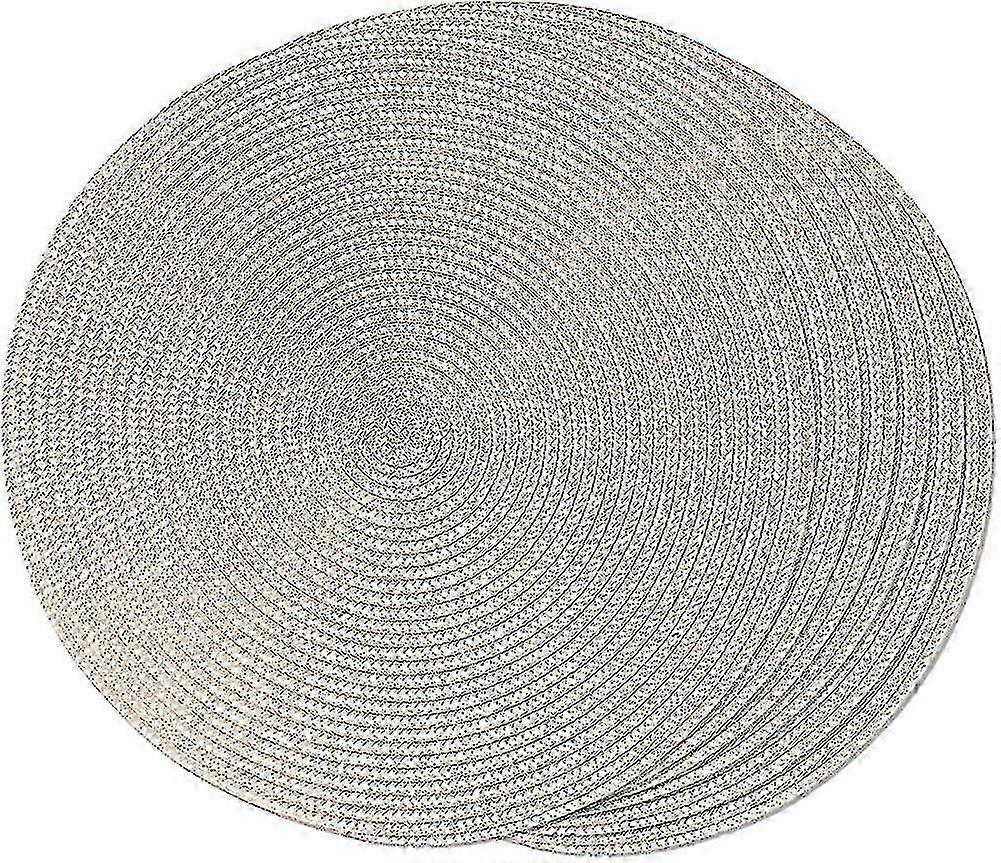 Sets De Table Ronds Tressés Lot De 6 Sets De Table Pour Tables À Manger Tissé Lavable F54