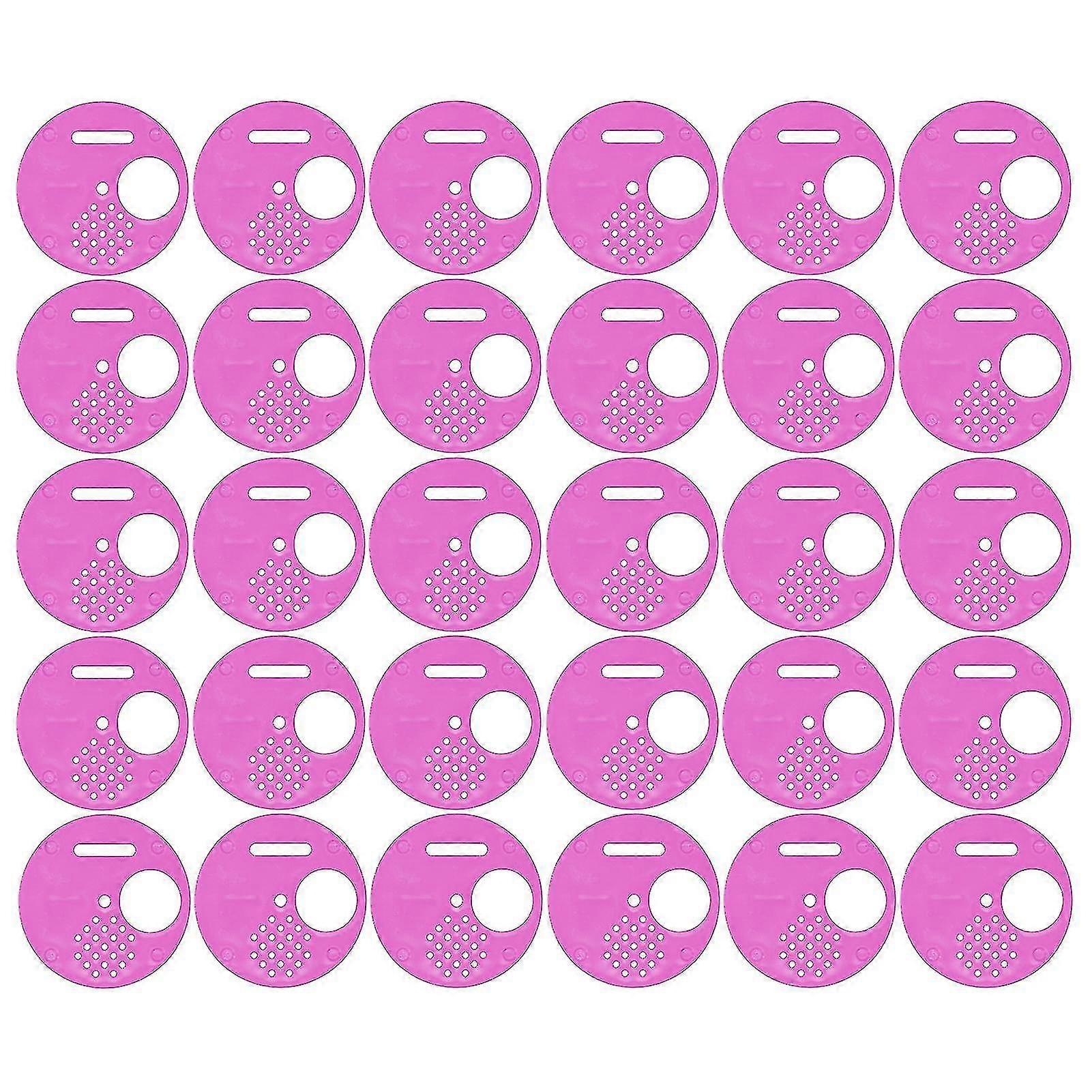 30Pcs Purple Plastic Beehive Vent Exits - Round Ventilation Discs for EU Beekeeping