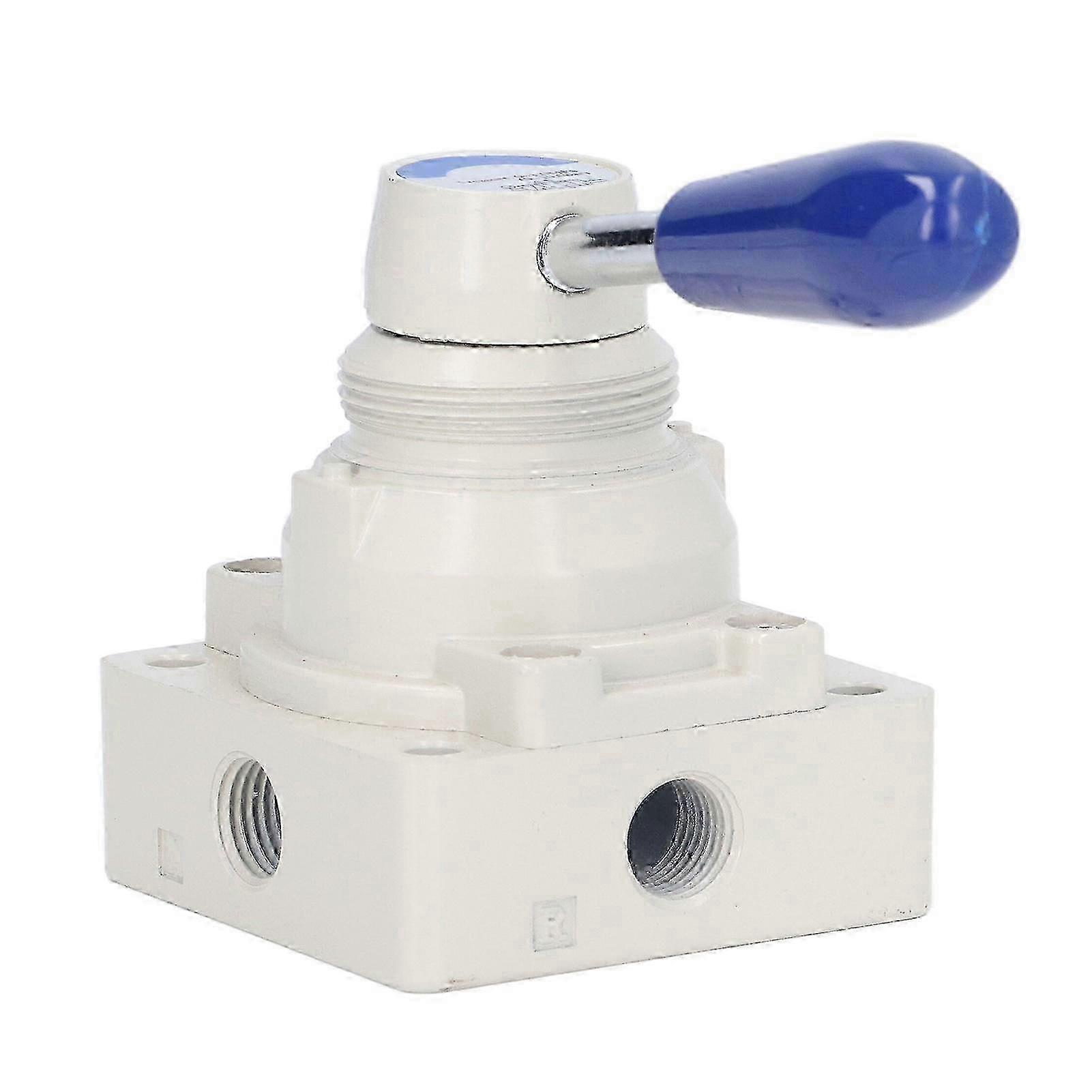 Rotary Lever Hand Valve with Air Flow Control for Pneumatic Devices 0-145 Psi (Max Pressure) & 4-Way Pneumatic Switch 4HV210-08