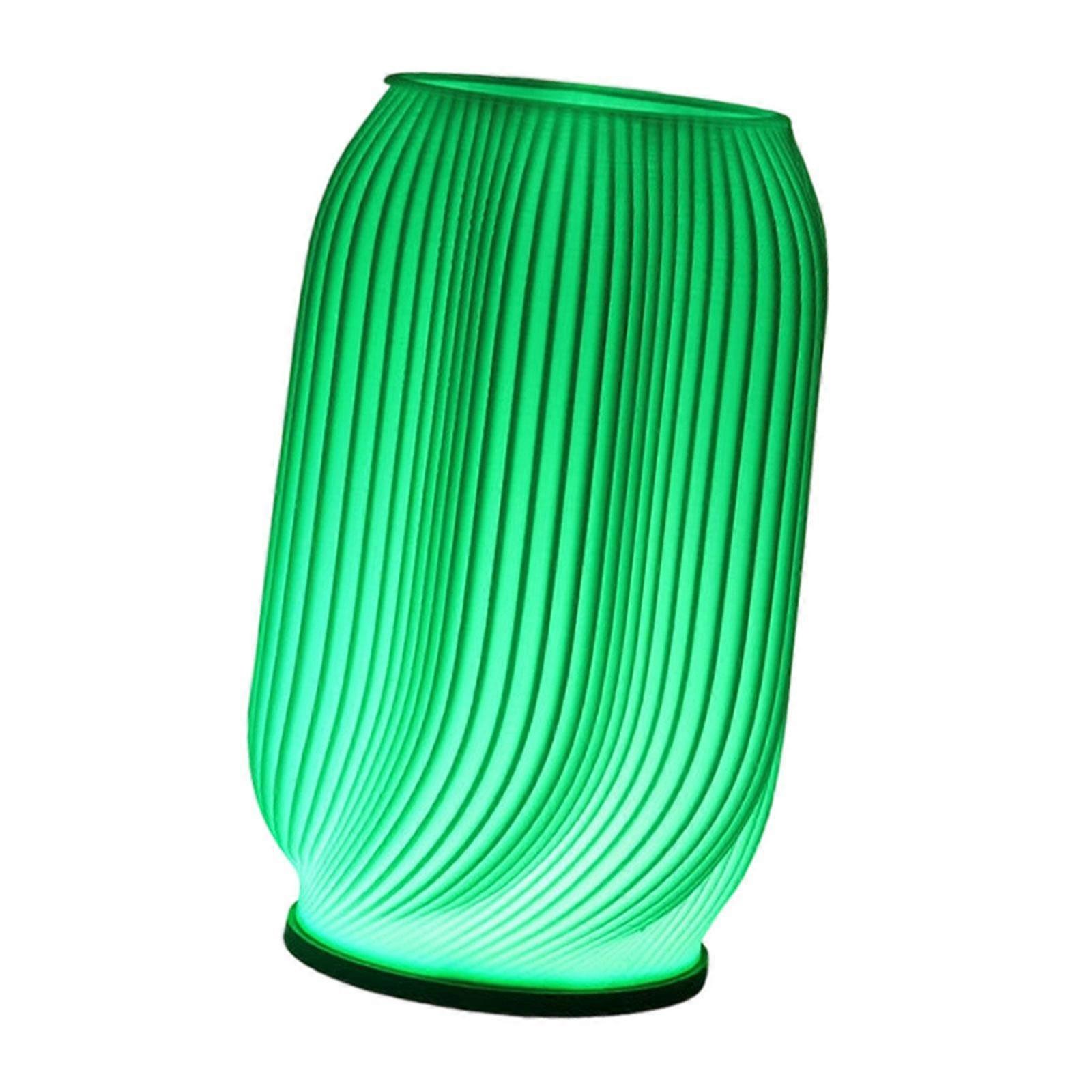 LED Lighted Vase Table Lamp Unique 3D Printed Ambient Lighting Bedside Lamp for