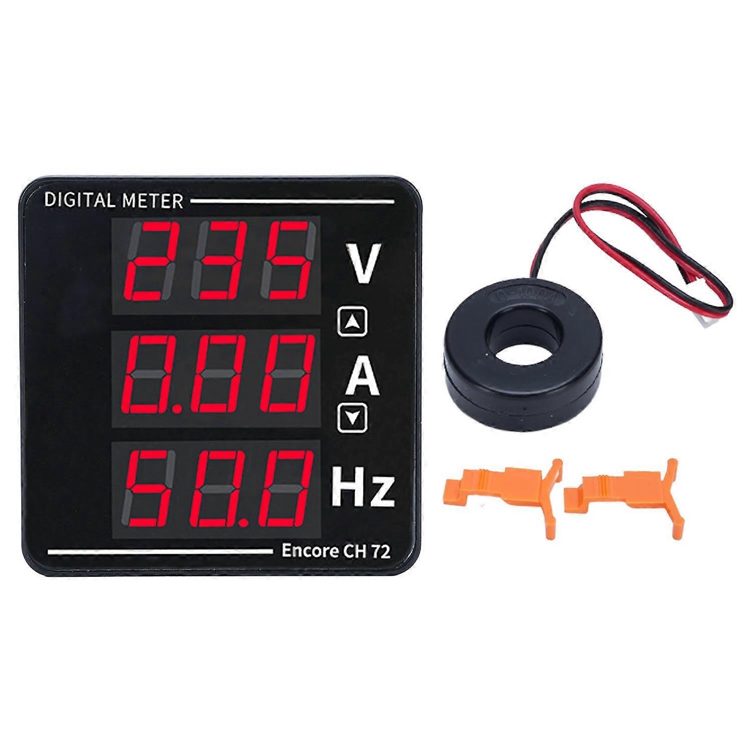 Digital Multimeter LED Display AC Voltage Current Frequency Multimeter Tester 50-500V 0-120A 10-99.9