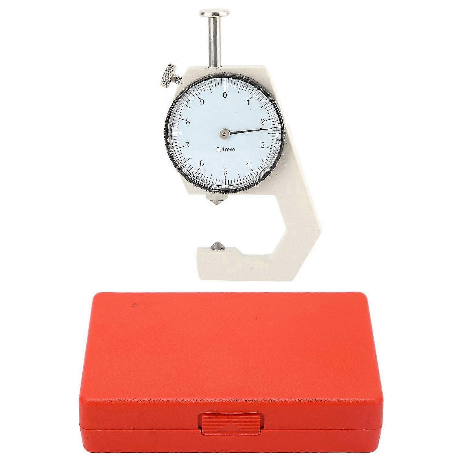 Thickness Gauge Portable Clear Scale Pointer Display Wear Resistant Thickness Micrometer for Measurement Pointed Head 010mmHwy