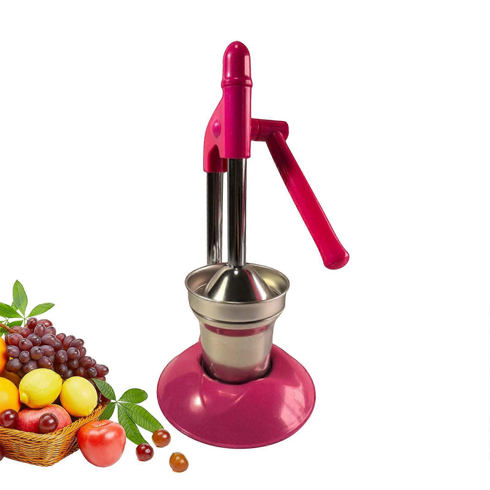 Additional Untarnished Hand Operated Lemon Presser Efficient Vertical Press Plan Maximizes Liquid Removal Permanent Kitchen Device  Pink