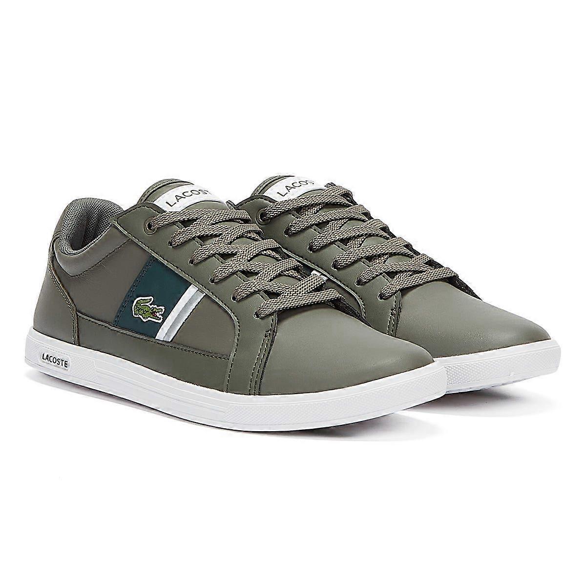 Lacoste Europa Mens Khaki / White Trainers