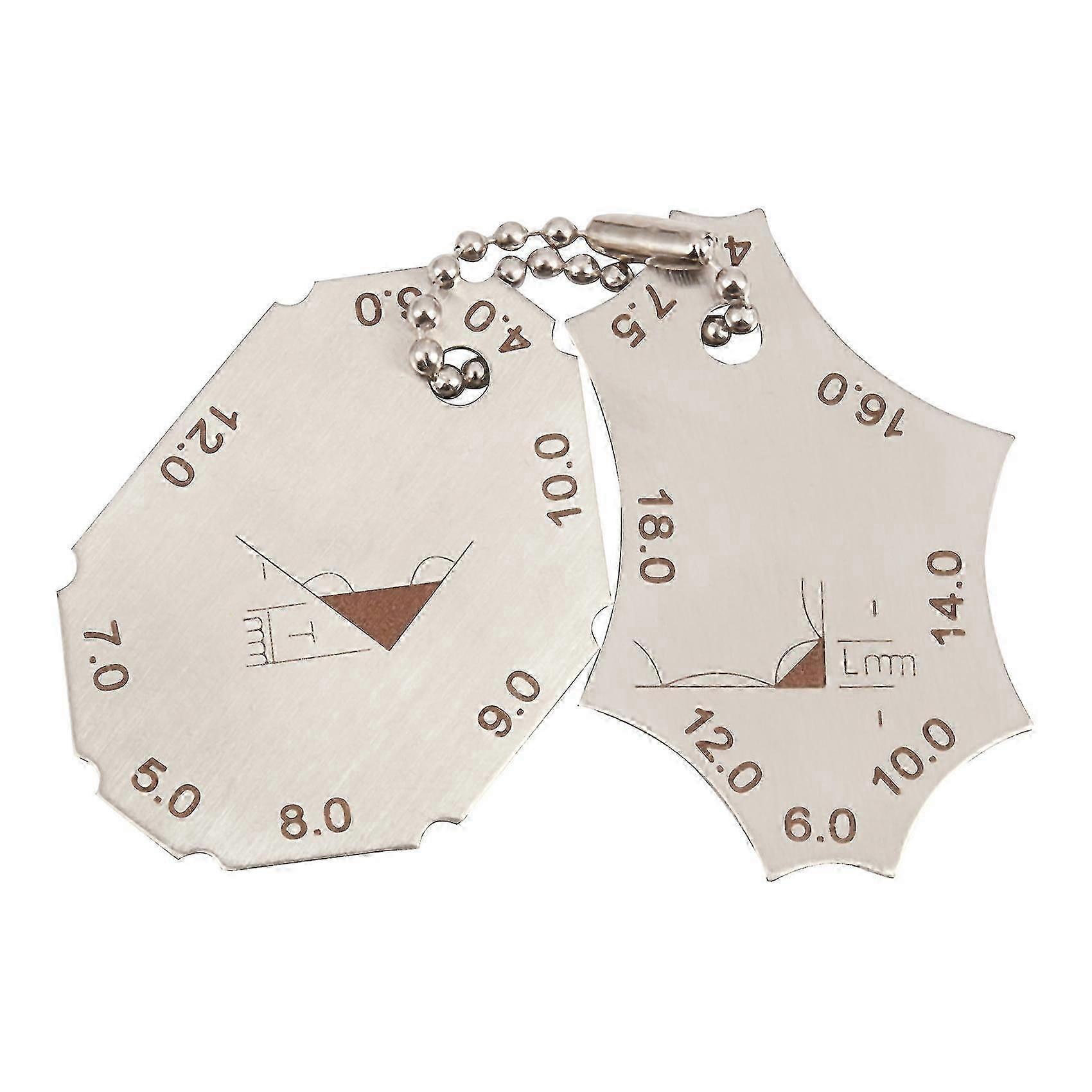 2Pcs μετρητής συγκόλλησης κλειδί συγκόλλησης επιφάνεια κοινή επιθεώρηση εργαλεία μέτρησης τσέπης φιλέτο συγκόλλησης μετρητή εργαλείο μέτρησης