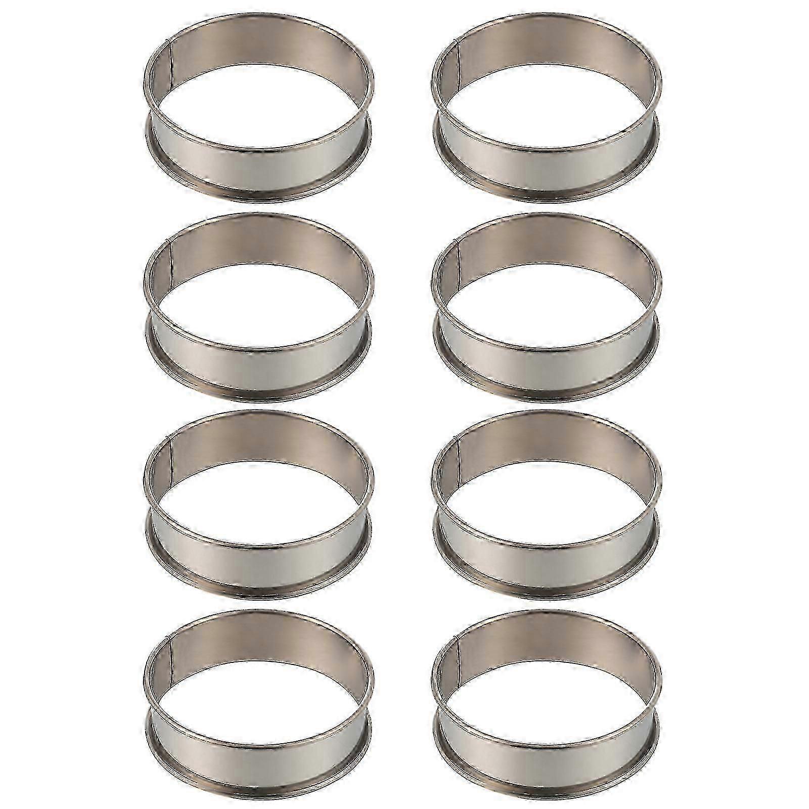 8stk Mousse Ringe Forme Bageværktøjer Kagekager Forme Rustfrit stål forme