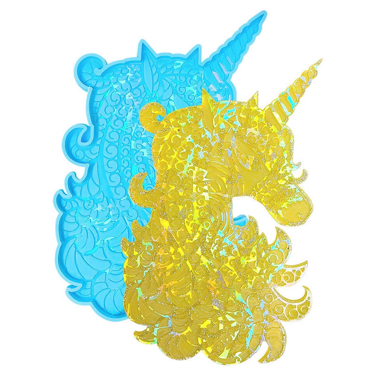 Customizable Silicone Mold for Home Decor Unique Crystal Resin Wall Decorations Creating Mold Reusable Resin Moulds  Blue