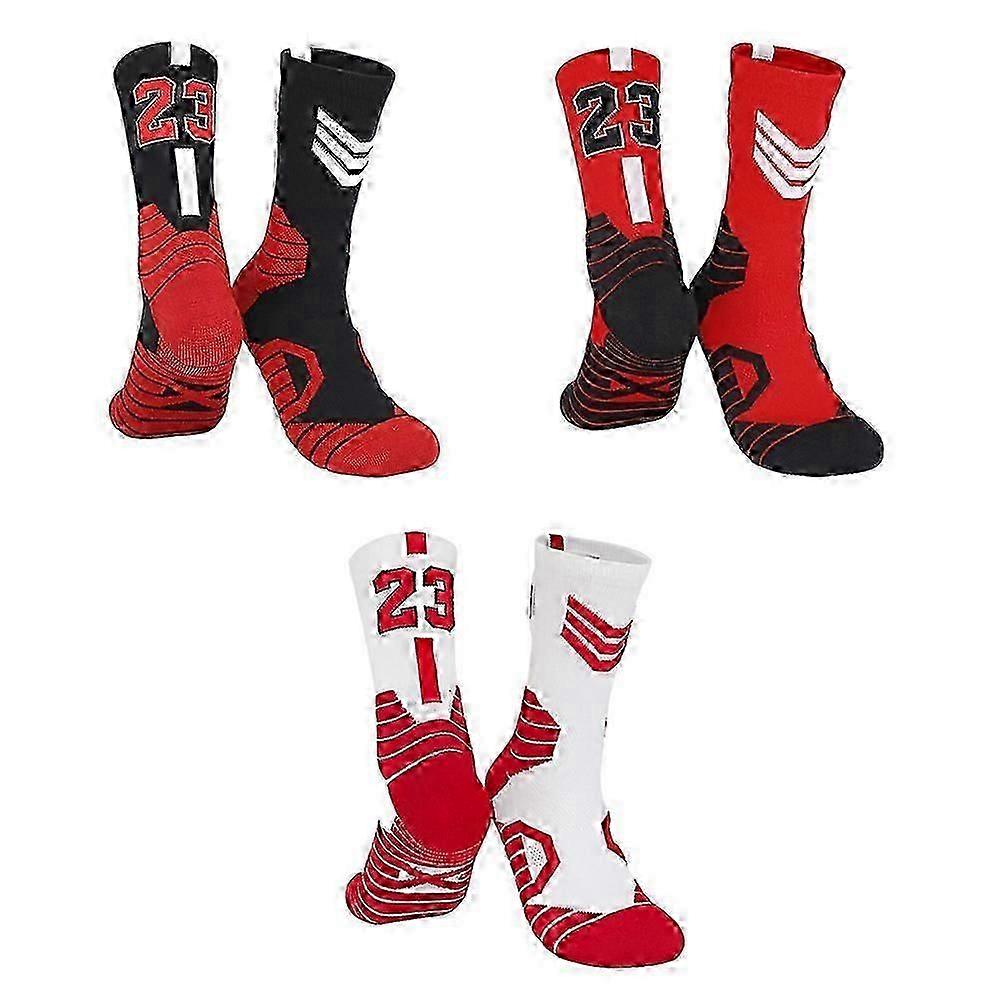 High Performance Basketball Socks 3 Pack for Sports & Training