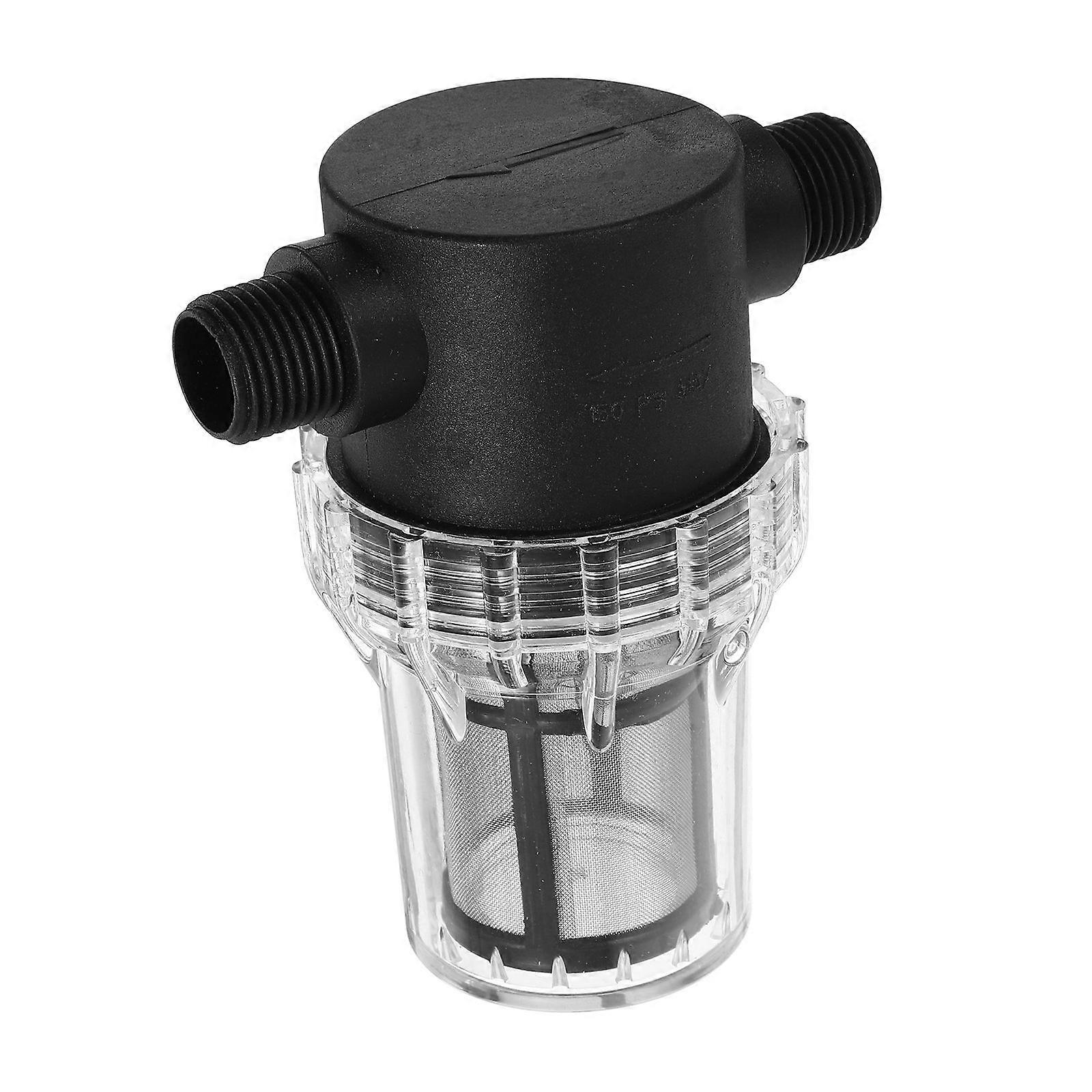 Transparent Water Pump Strainer Filter for Garden Hose with Mesh Screen