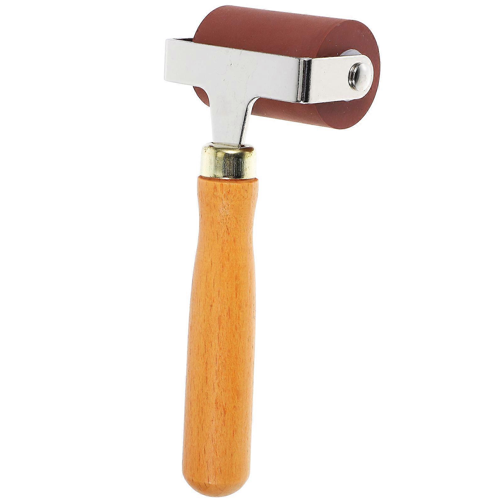 Rubber Ink Roller Printmaking Tool Brown Color