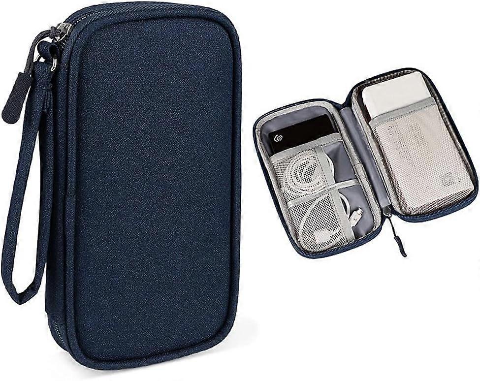 Double Layer Powerbank Case, Compatible with Samsung, Compatible with Anker 20000mAh 10000mAh Power Bank (Blue)