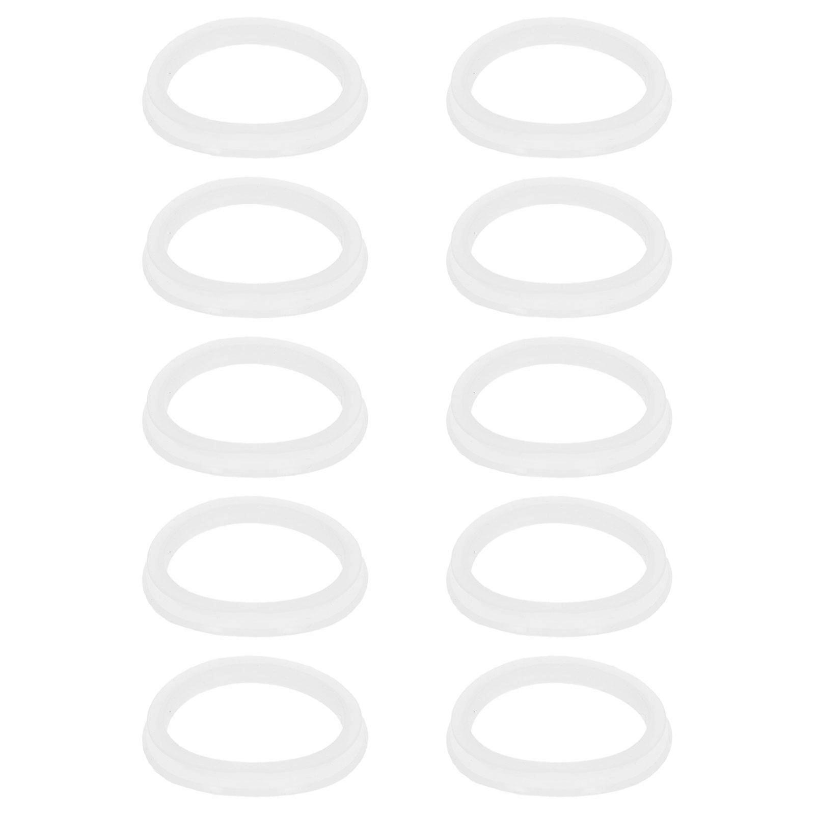 Kitchen Use Silicone Bathtub Drain Plug Gaskets for Sealing 10Pcs Transparent