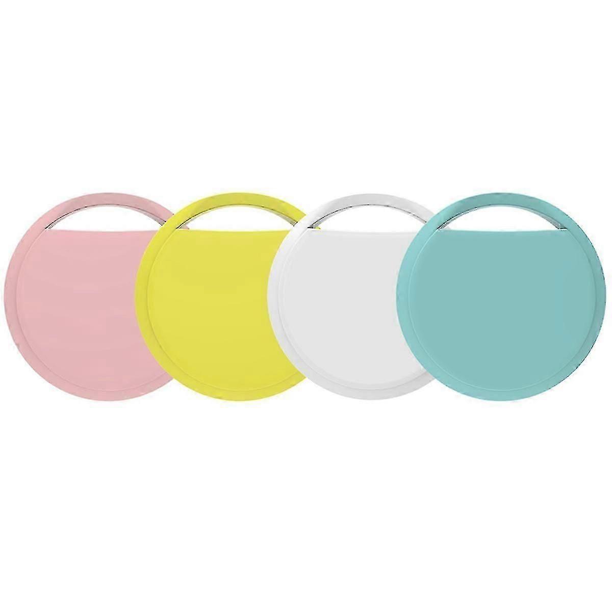 4 Pack Smart Tag Trackers compatible with Find My, compatible with Luggage Wallets Keys Bags Pets White&Pink&Yellow&Blue
