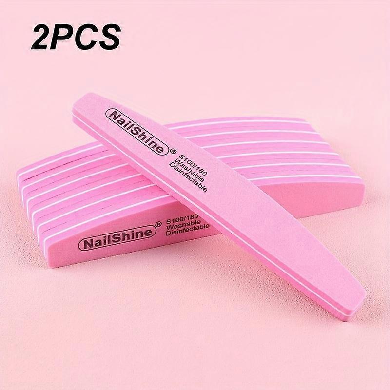 2/5/10PCS Professional Double-sided Nail File Block Colorful Sponge Nail Polish Buffing Sanding Buffer Strip Polishing Pedicure