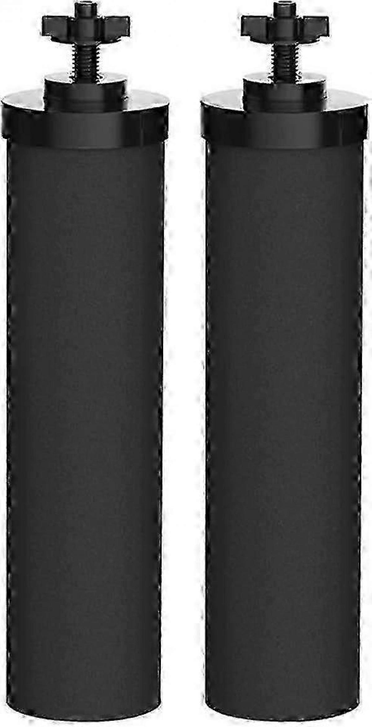 25-26 2 Pack Replacement Water Filters, 2.25" X 9.75" Activated Carbon Filter, Black Replacement Purification Elements
