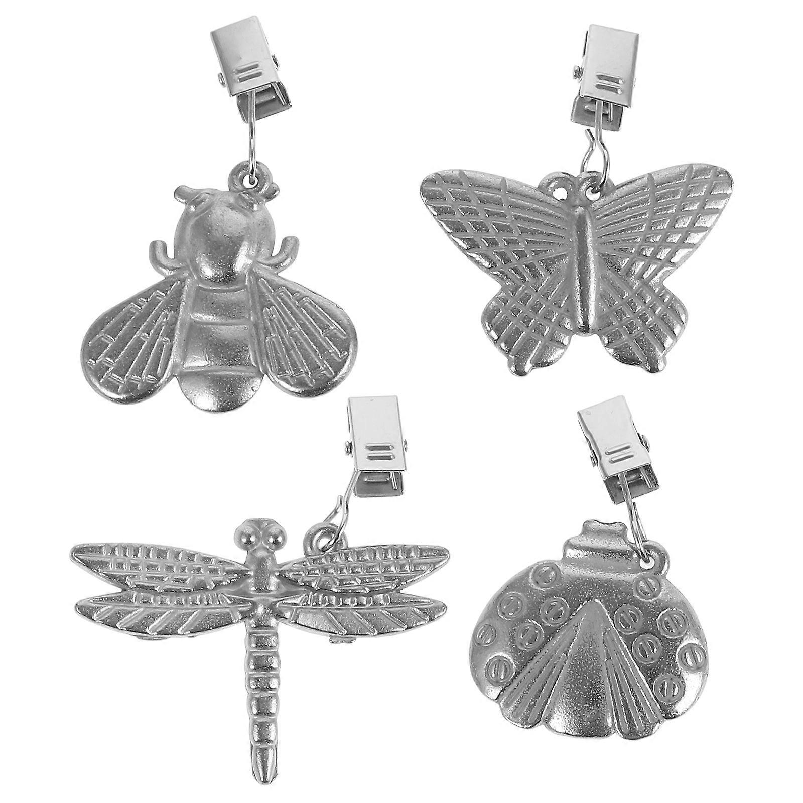 Kitchen Insect Zinc Alloy Tablecloth Weights for 4Pcs Table Cover Use