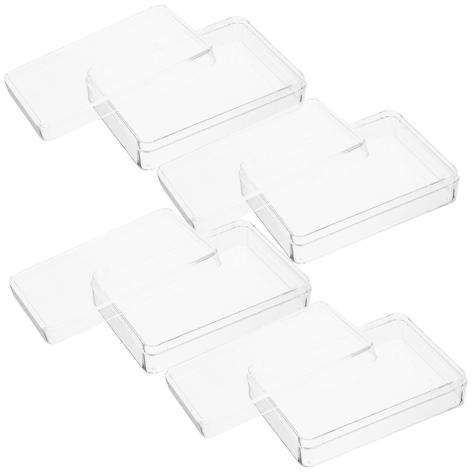 Playing Card Box Plastic Storage for 4Pcs Clear Poker Deck Cases Holder