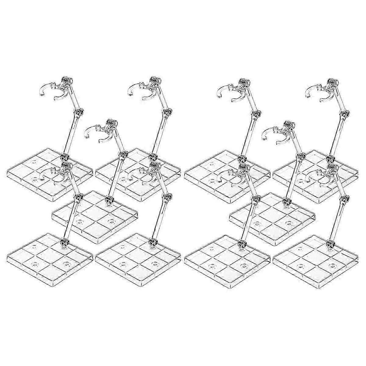 10pcs Clear Action Figure Stand,Display Holder Base Doll Model Figure Support Stand Doll Model Suppo