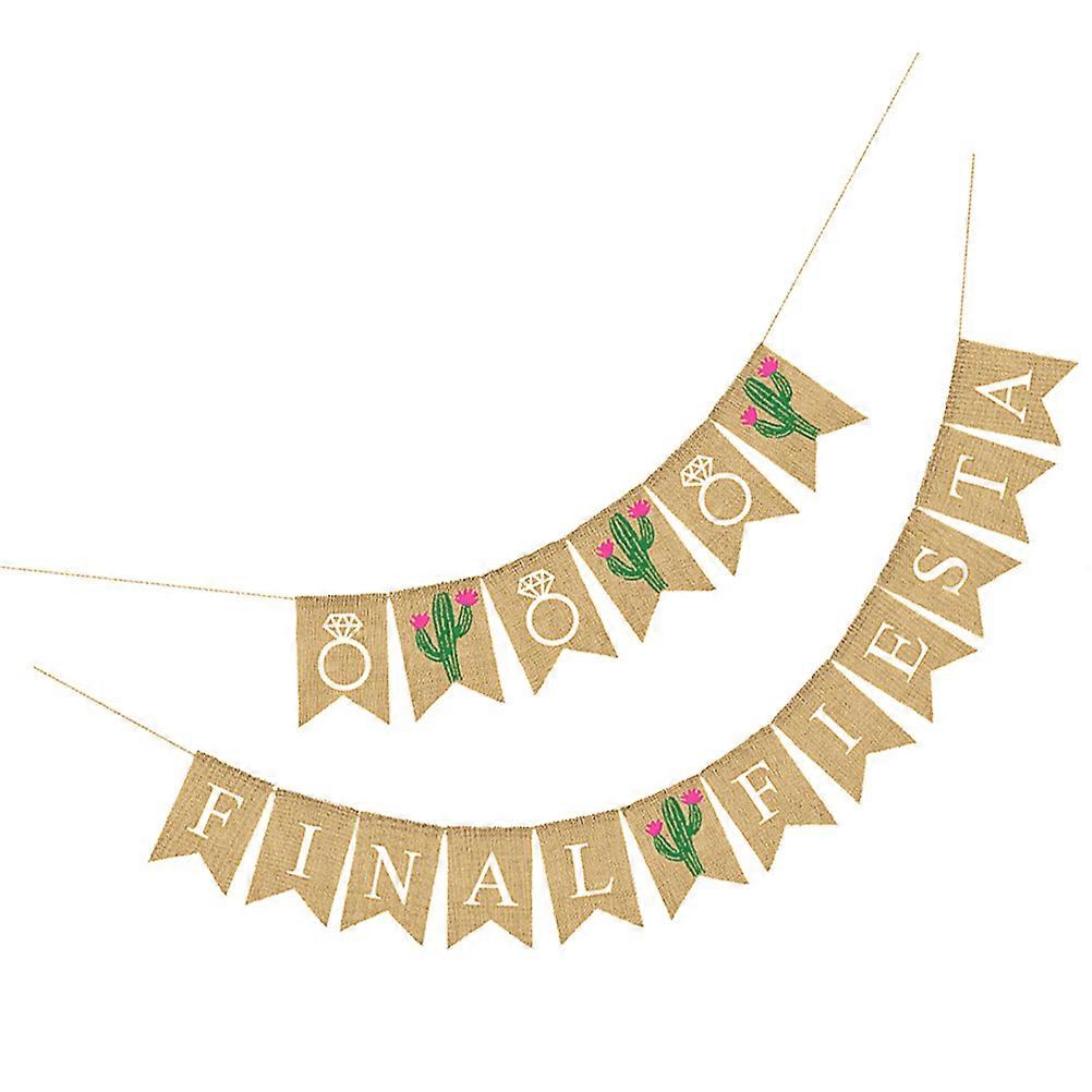 Wedding Hanging Banner Linen Swallowtail for Decoration 3Sets