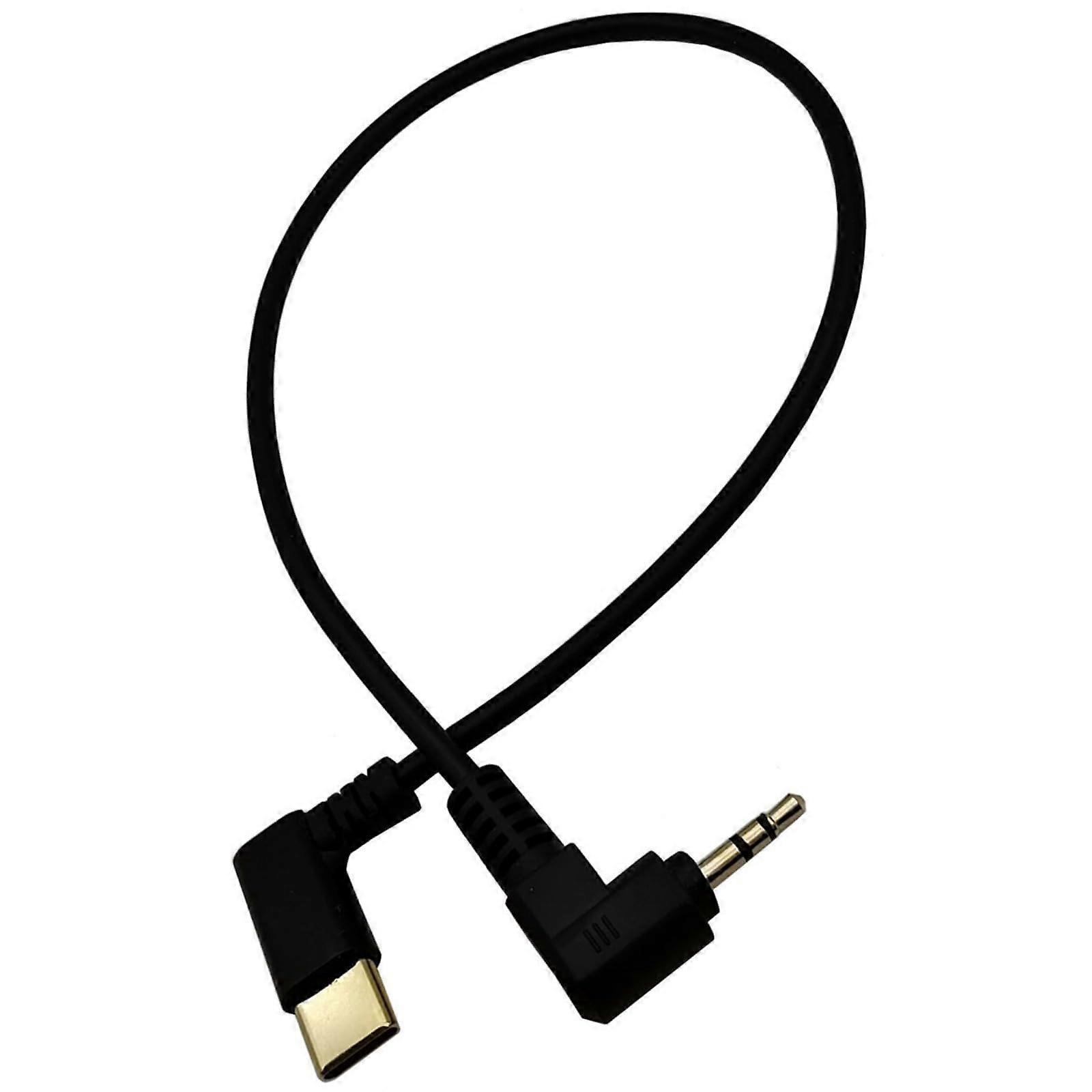 Type C to 2.5mm Adapter Right Angles USBC Headphone Dongle Cable for Car and Mobile