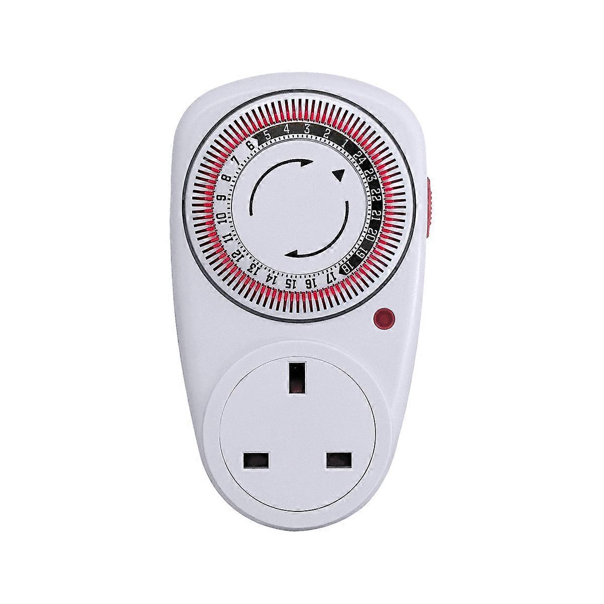 Mechanical Indoor Timer Socket Switch,24 Hour Programmable Energy Saving Light Timer for Home Security, Christmas Light,
