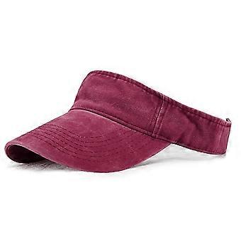 Denim Sun Hat All-match Solid Color Empty Top Baseball Hat para exteriores