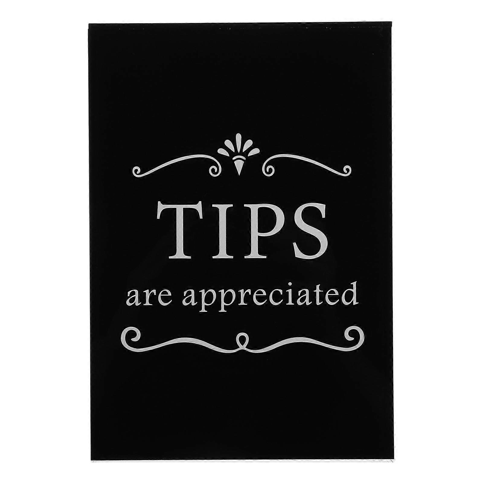 Acrylic Tip Box for Tip Storage and Donations in Restaurants Black