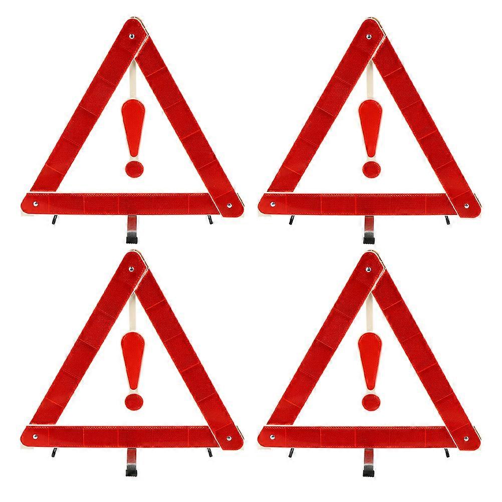 Car Warning Triangle for Auto Safety 4Pcs Folding Road Tripods