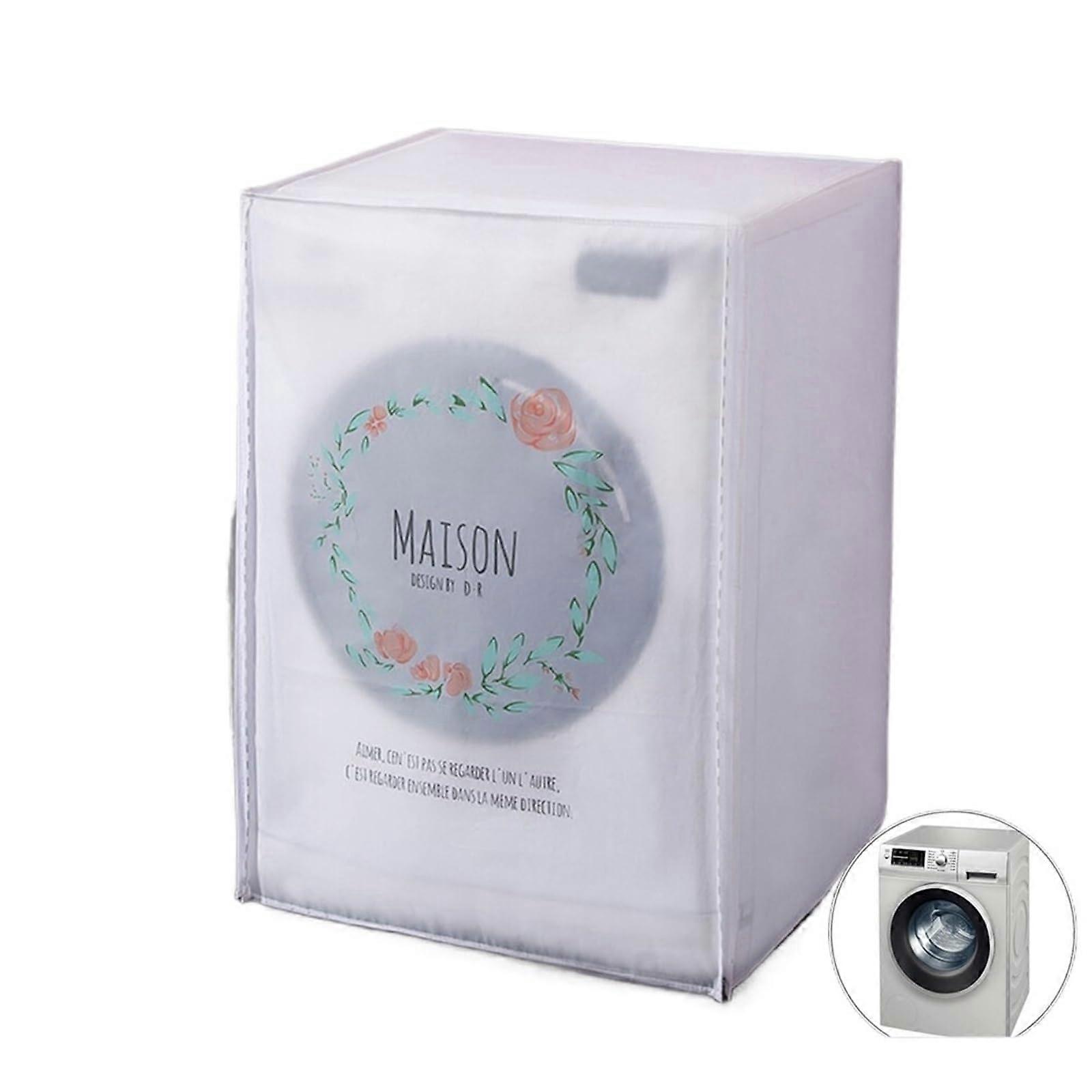Waterproof Dustproof Washing Machine Cover for Washer and Dryer, Durable Polyester, Silver TypeB4