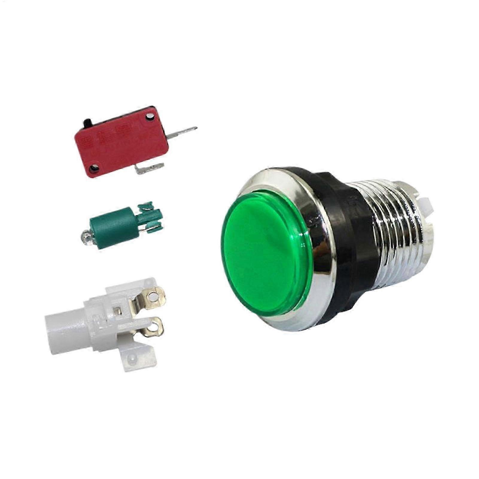 Arcade Machine Game Console Print, Game Console Button with Light Round, Builtin Bracket Green 2025