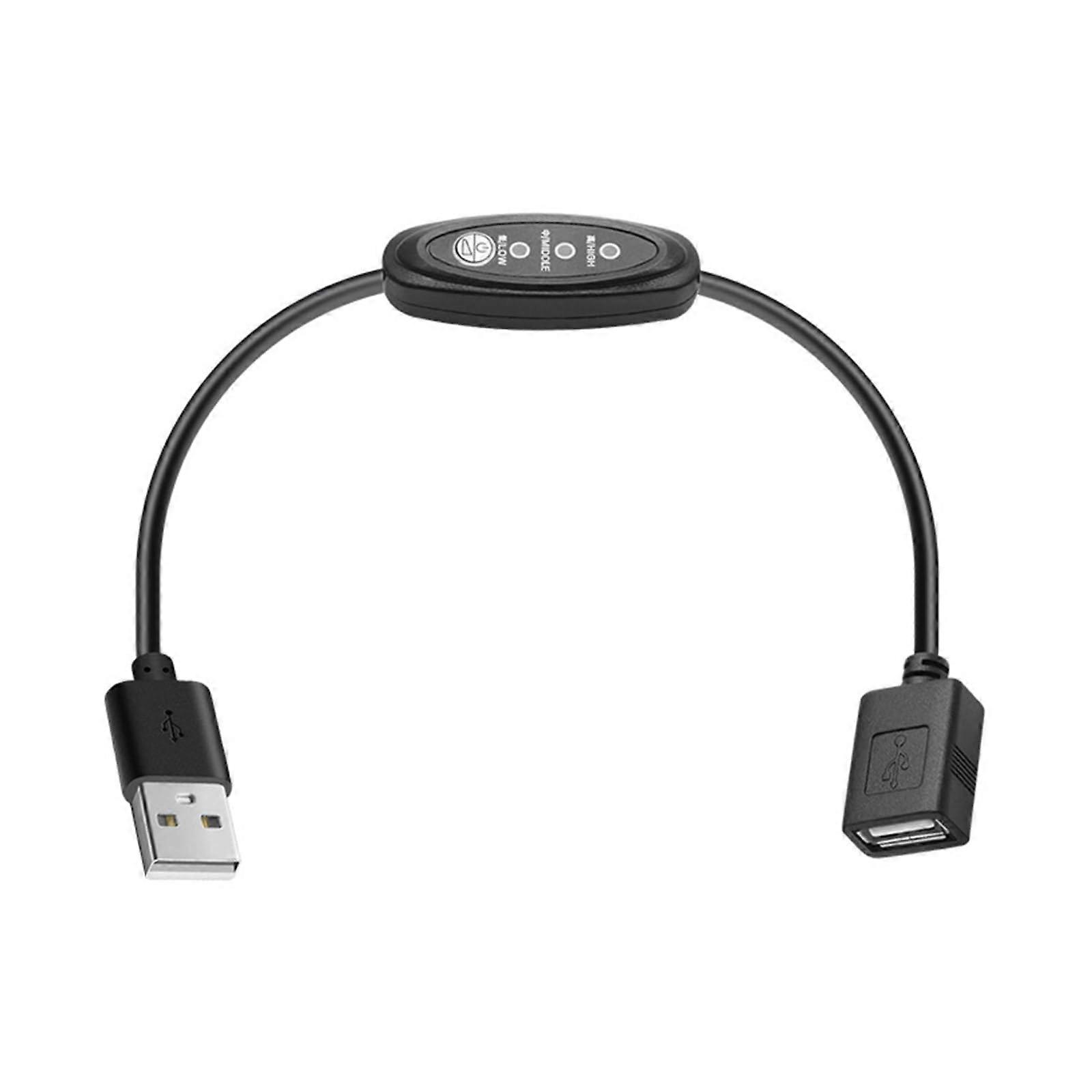 USB Fan Speed Controller 5V 3Speed Adjustable Regulator Switch for Desk and Cooling Fans