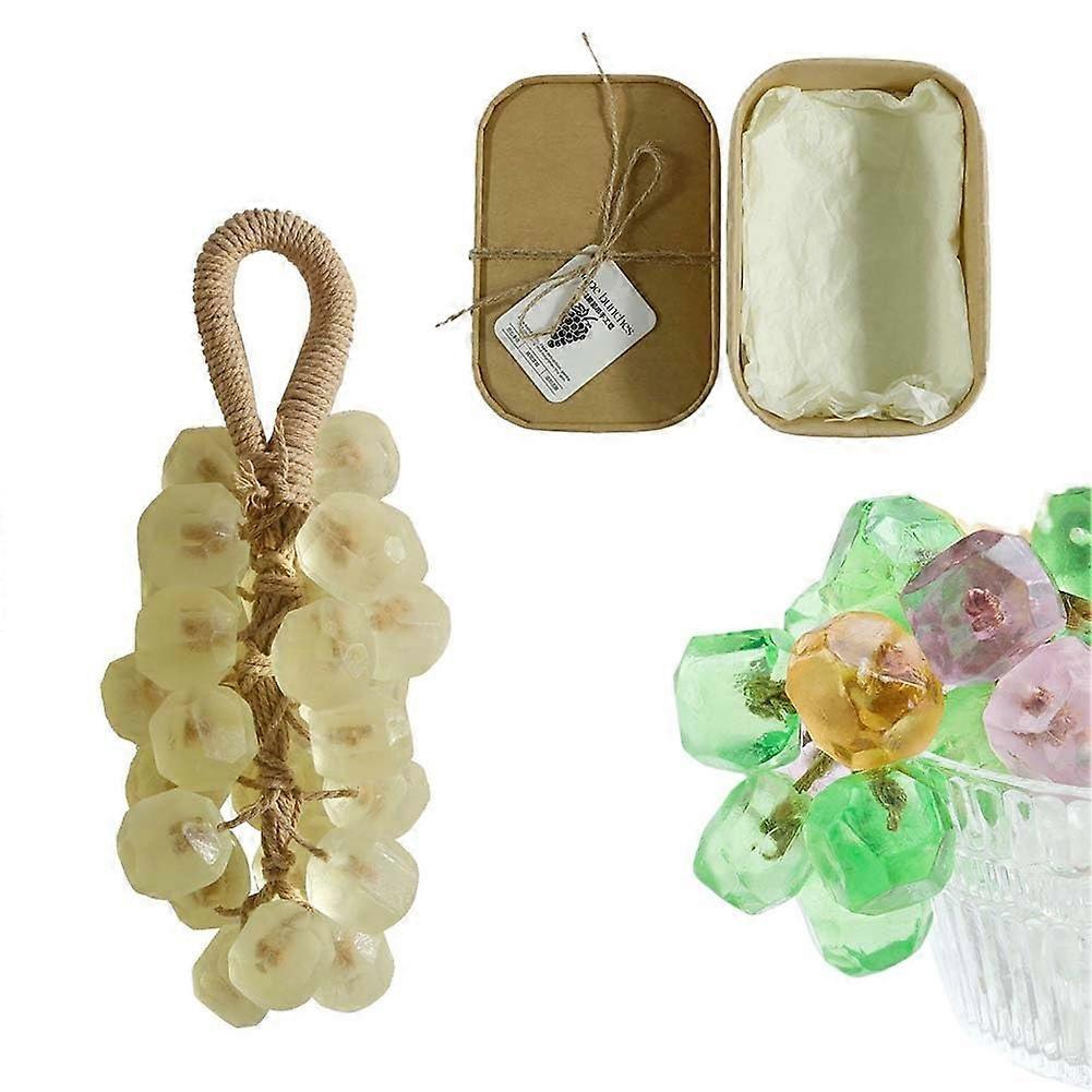 Handmade Decorative Soap Jasmine Scented Crystal Grape Design Gentle Moisturizing Gift