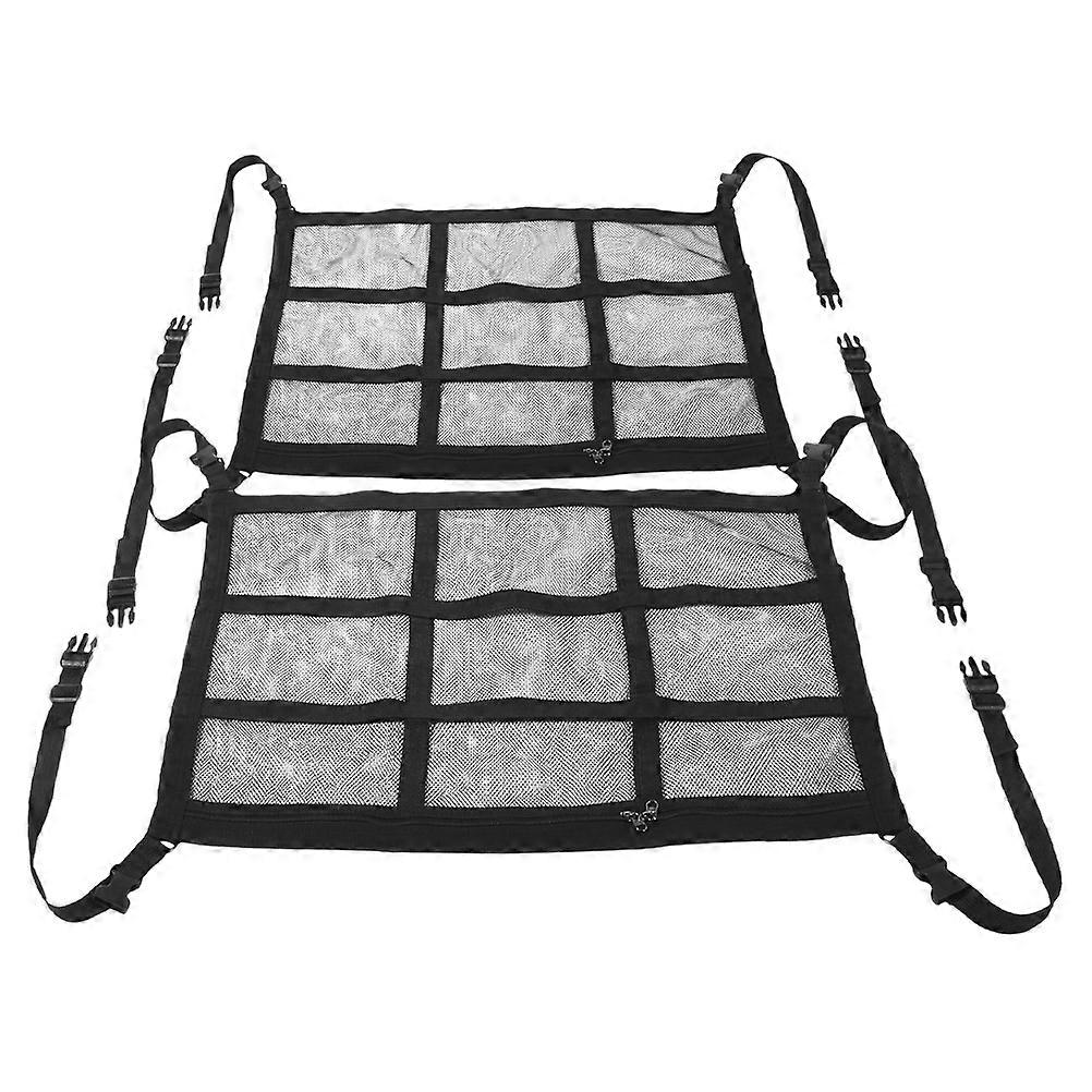 Car Cargo Net Ceiling for Camping Accessories Organizer 6Pcs Black