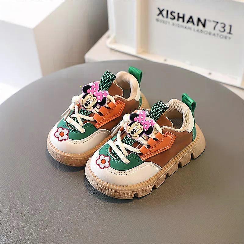 Disney Children's Board Shoes Spring and Autumn Boys Sneakers Girls' Casual Shoes Mickey Mouse Soft Sole Baby Toddler Shoes