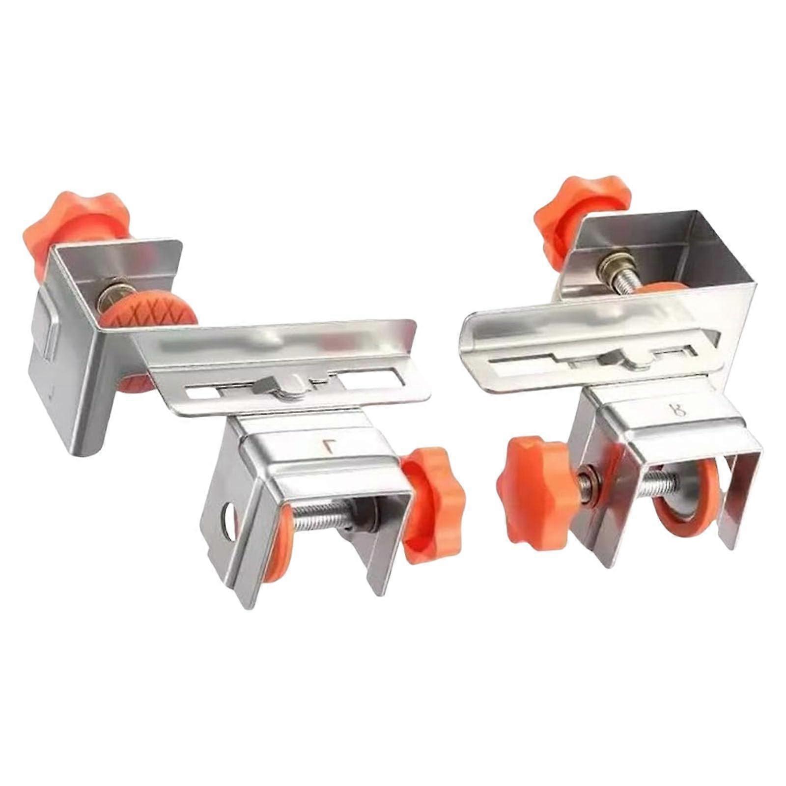 2Pcs Stainless Steel Cabinet Drawer Fixing Brackets Rustproof Clips Easy Install for Kitchen