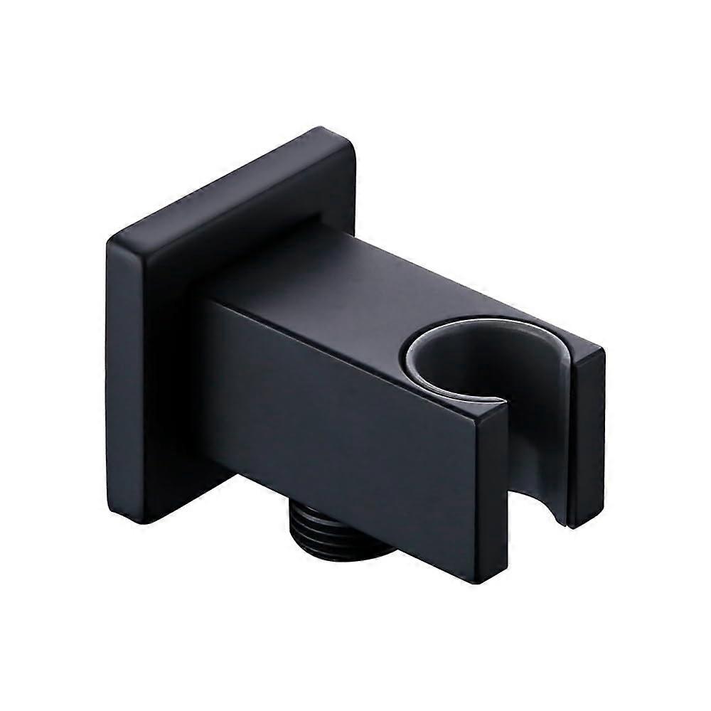 Adjustable Brass Shower Head Holder 360° Rotation Rust Resistant Wall Mounted Bracket Black