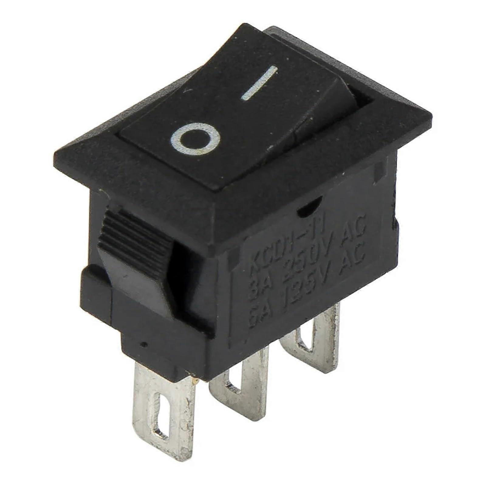 KCD1113P OnOn Rocker Power Switch 3 Pin 13.5x9mm Panel Mount Black 10 Pack