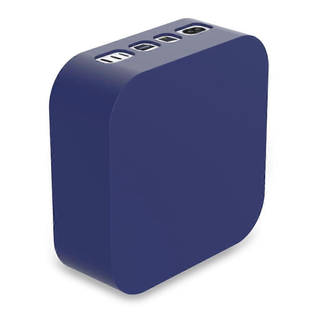 Silicone Case Dustproof AntiScratch Soft Shell Shockproof Protective Cover Dark Blue for Mac Mini M4