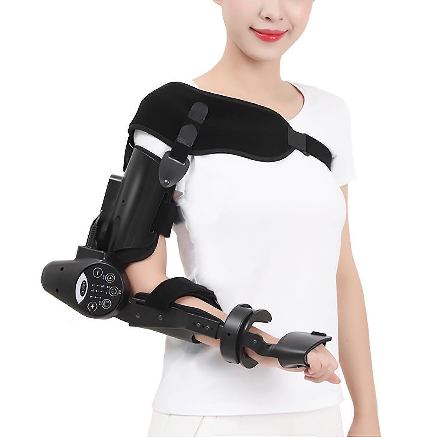 Electric Elbow Rehabilitation Device with 360° Rotating Forearm Rest, Remote Control, Adjustable Speed