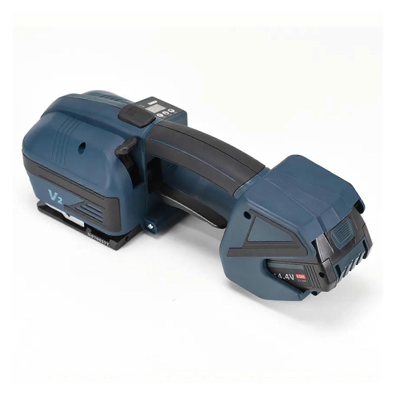 Electric Strapping Machine 16mm for PET and PP Strap, Battery Powered Tool with 2 Batteries