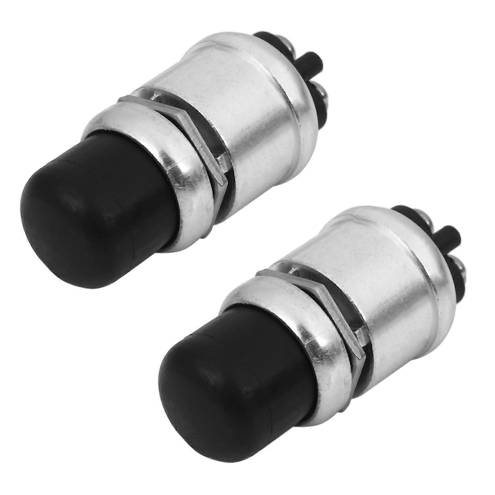 2X Heavy Duty Waterproof Car Boat Horn Engine Start Momentary Switch Push Button
