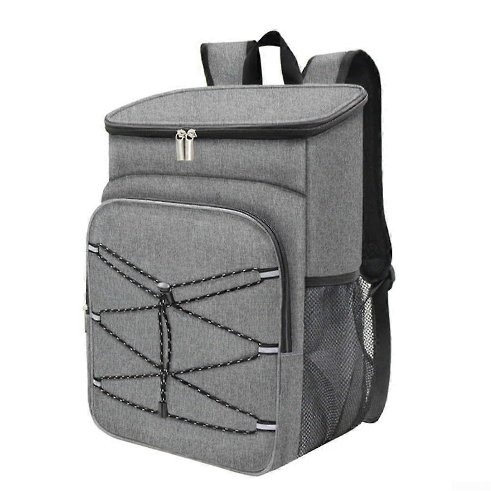 Large Capacity Waterproof Insulated Cooler Backpack for Camping and Picnics Grey