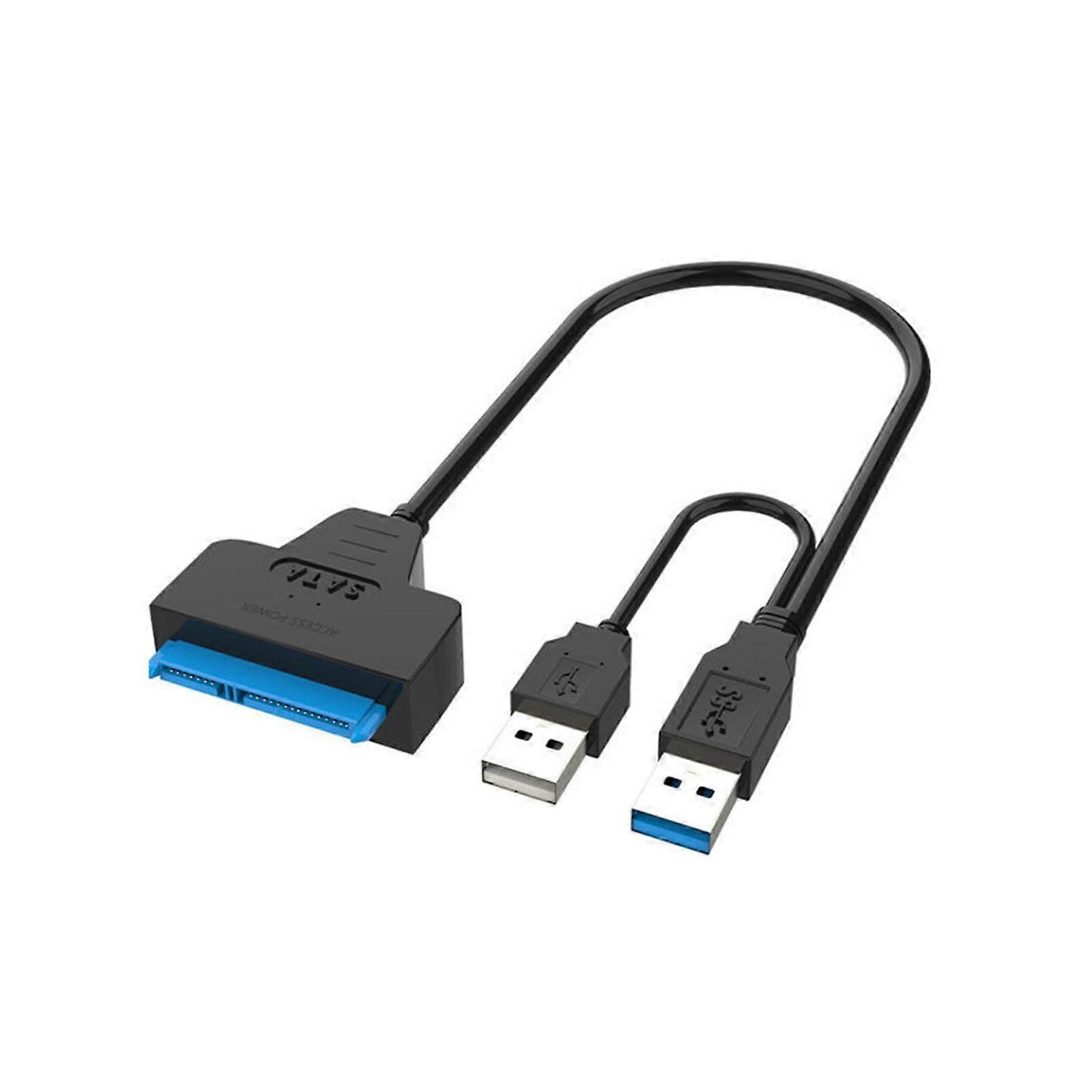 Dual USB 3.0 Hard Drive Dock with Power Input, 30cm Cable, 5Gbps Transfer, Plug and Play