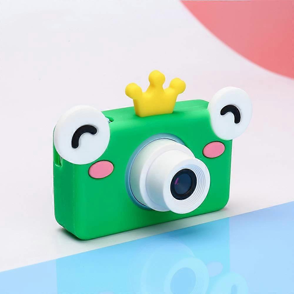 Kids Digital Camera with Cartoon Design ChildFriendly Durable Compact Green