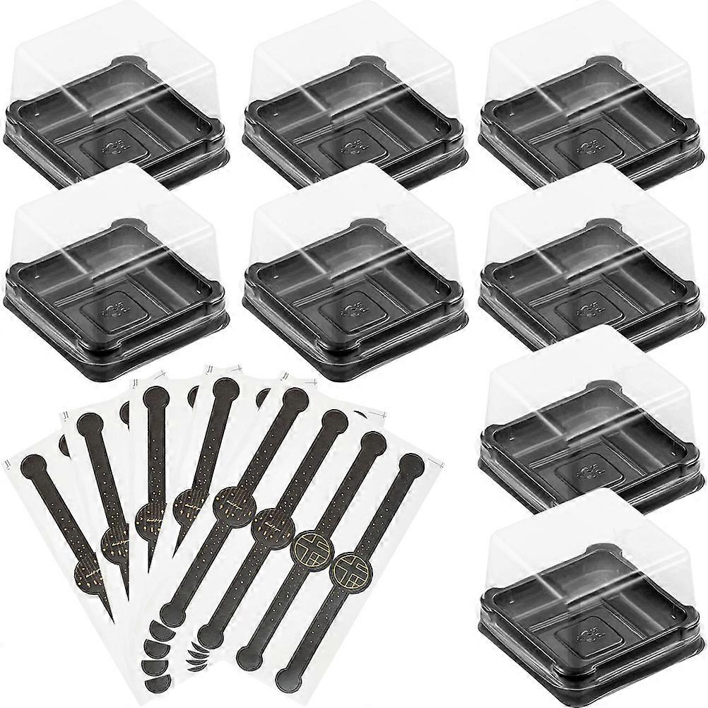 Black Compact Cake Boxes for Storage 50Sets Party Cupcake Containers