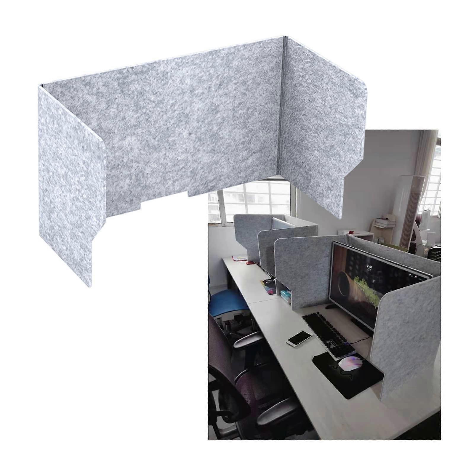 Gray Sound Absorbing Desk Privacy Panel 39 Inch, Lightweight Folding Classroom Divider