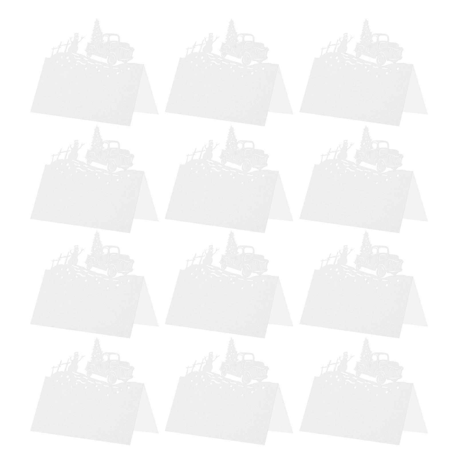 Name Place Cards Winter Weddings Table Identification Paper 50Pcs