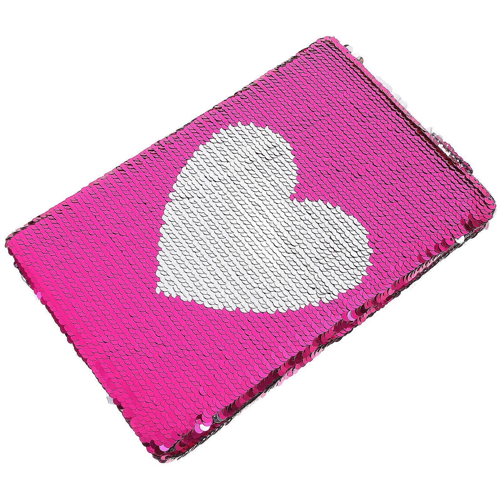 Rosy Sequin Cover Notebook for Students Writing Decorative Notepad