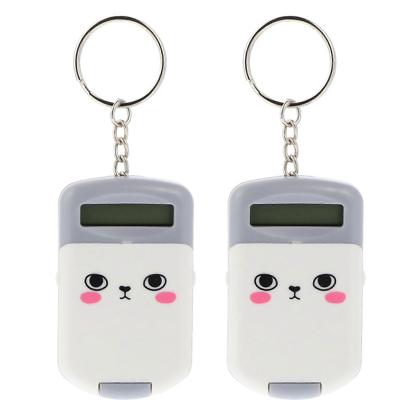 Tiny Calculator Generic Small Rectangular Plastic Arithmetic Calculation For School 2Pcs