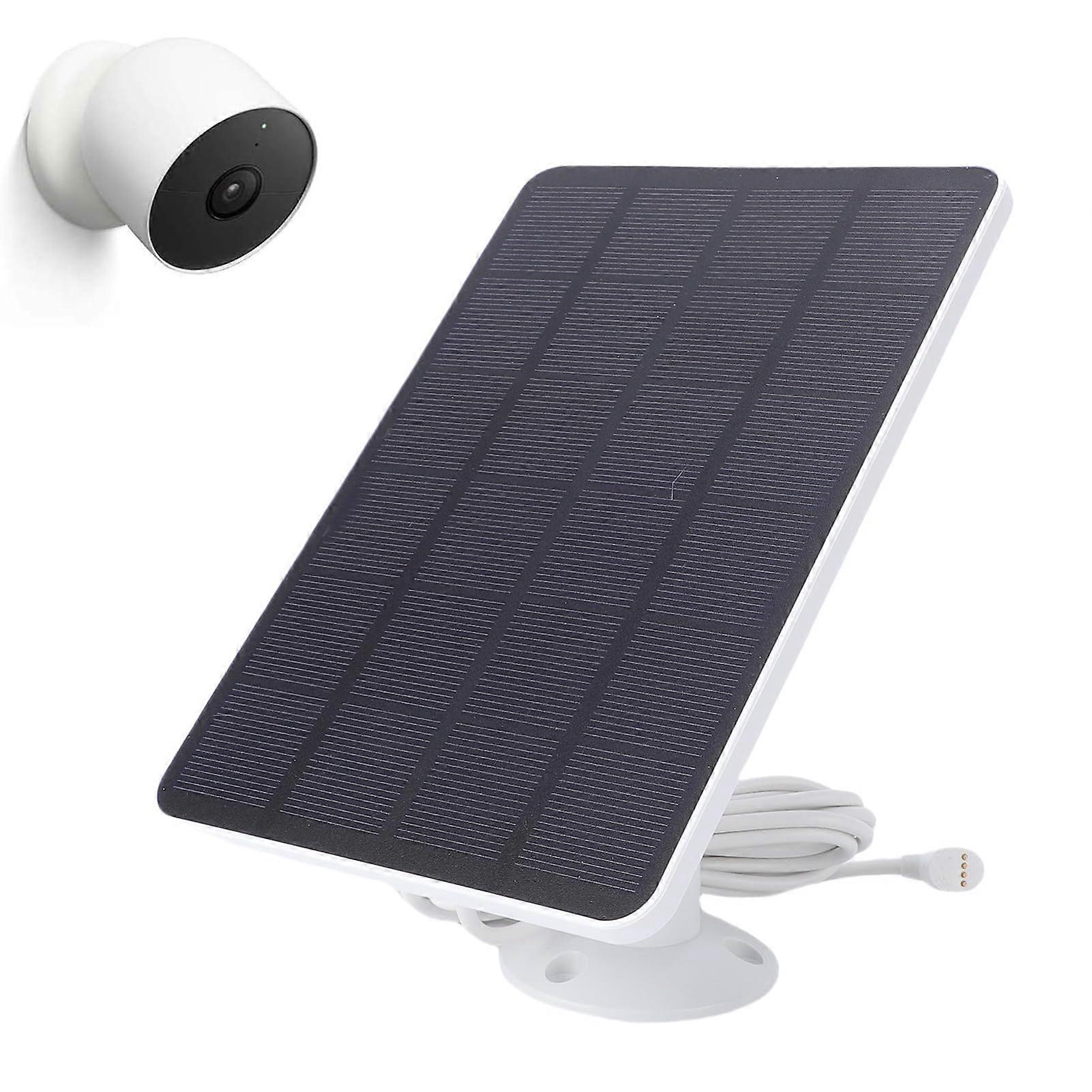 10W Solar Panel for Security Camera with Fast Charging, IP66 Waterproof, 360° Adjustable Bracket, 9.8ft Cable